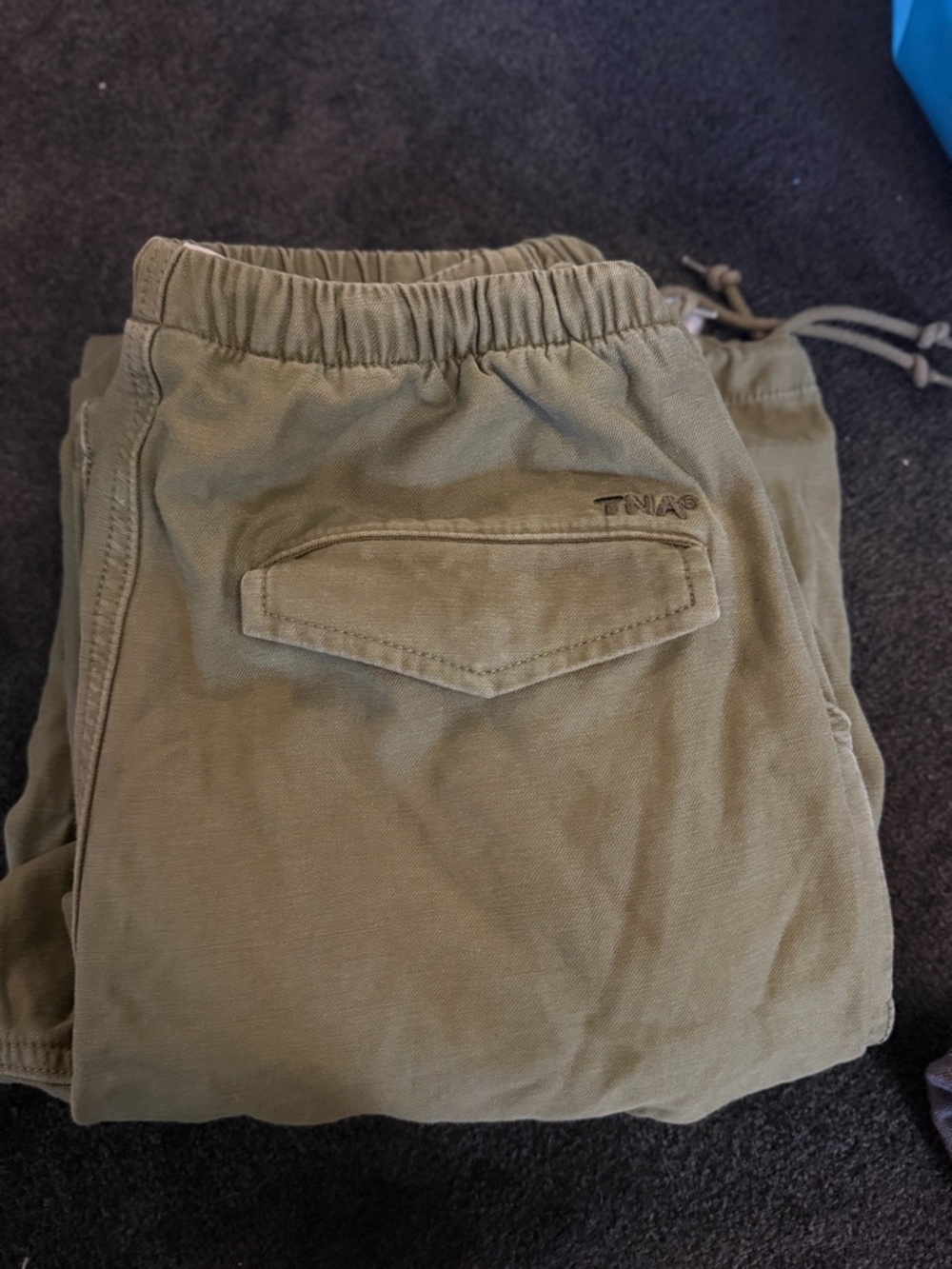 Aritzia TNA Olive Green Track Joggers